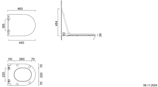 Klosettsitz Catalano Slim Weiss matt image number 1
