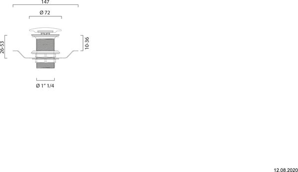 Ablaufventil Catalano 1&frac14;" Weiss Cleaneffekt image number 1