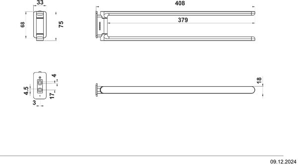 Handtuchhalter Bodenschatz Liv Verchromt image number 1