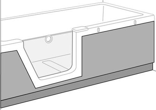 Sch&uuml;rze Duscholux Panelle, Front Weiss