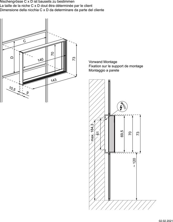 Einbaurahmen Universal E695 image number 1