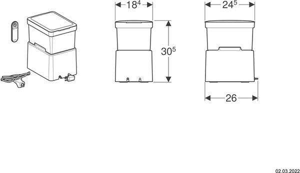 WC-Beistellger&auml;t Geberit AquaClean Cama Weiss image number 1