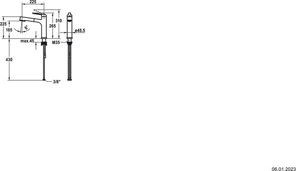 Sp&uuml;ltischmischer KWC Domo 6.0 Verchromt image number 1