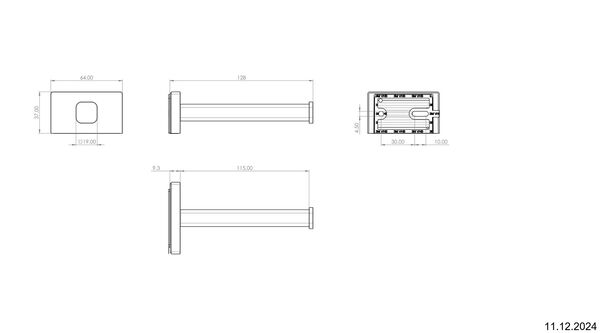 Reservenrollenhalter Alterna direta Schwarz matt image number 2