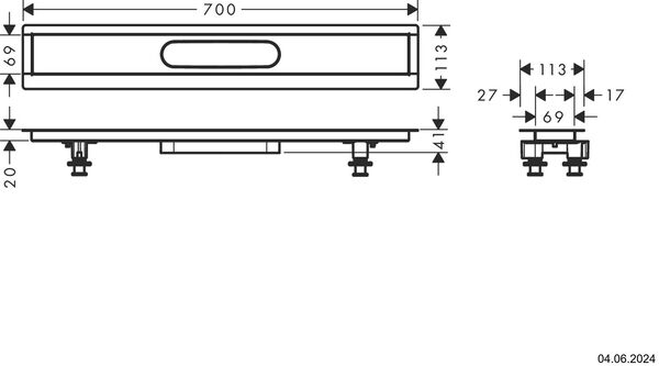 Hansgrohe RainDrain Kit d'installation image number 1