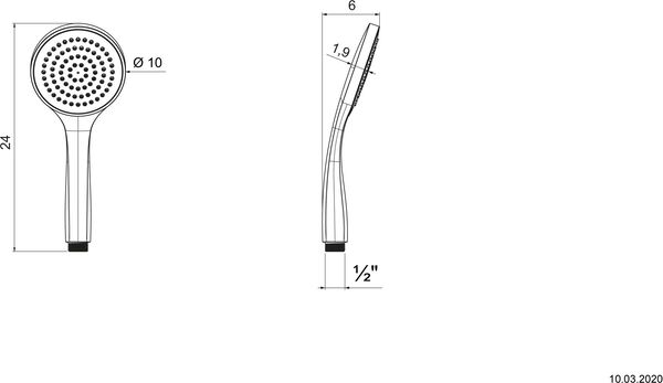 Handbrause Alterna / Emporio Schwarz matt image number 1