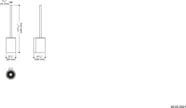 Klosettb&uuml;rstenhalter Hewi System 900 Edelstahl matt image number 1