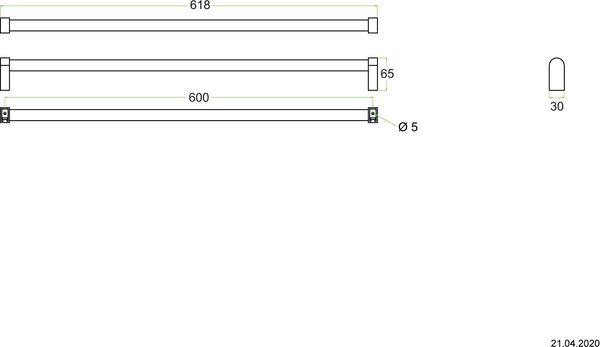 Badetuchstange Alterna one Verchromt image number 1