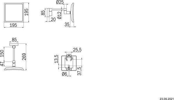 Kosmetikspiegel Inda Verchromt image number 1