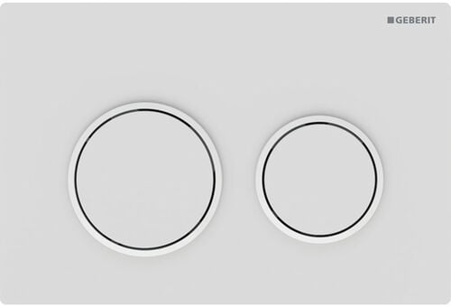 Bet&auml;tigungsplatte Geberit Omega20 round Weiss matt