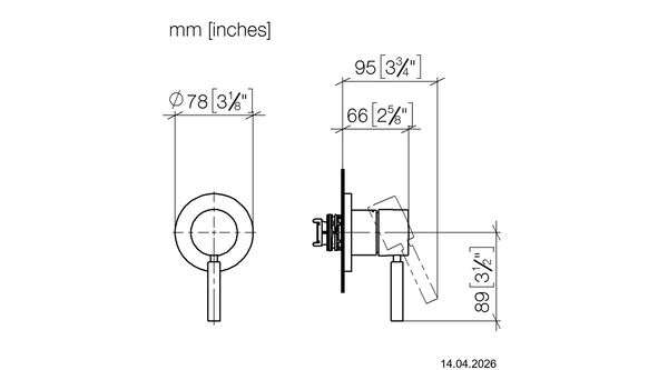 Duschmischer-Endmontageset Dornbracht Meta / Tara. Verchromt image number 1