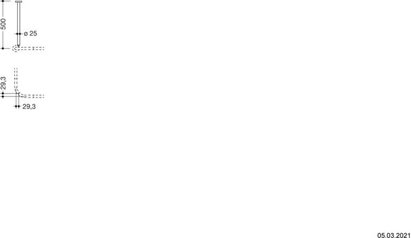 Deckenst&uuml;tze Hewi 900 Weiss matt image number 1