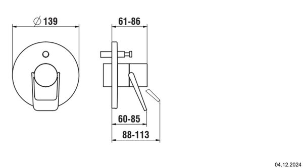 Bademischer-Endmontageset Laufen Class Verchromt image number 1