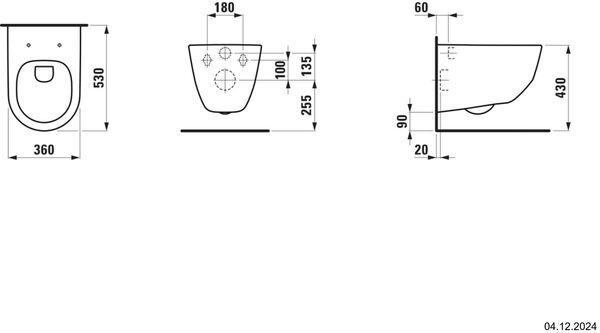 Wand-Klosett Pro rimless Weiss image number 1