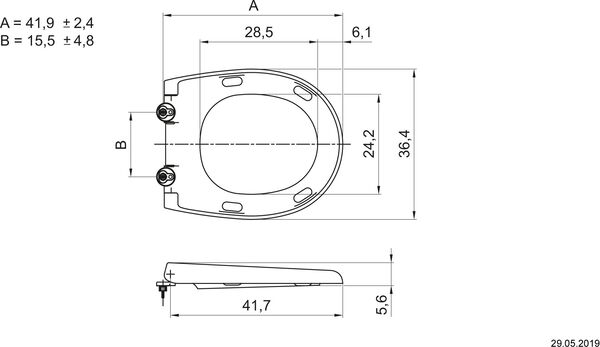 Si&egrave;ge de WC Alterna comfort SX Blanc image number 1