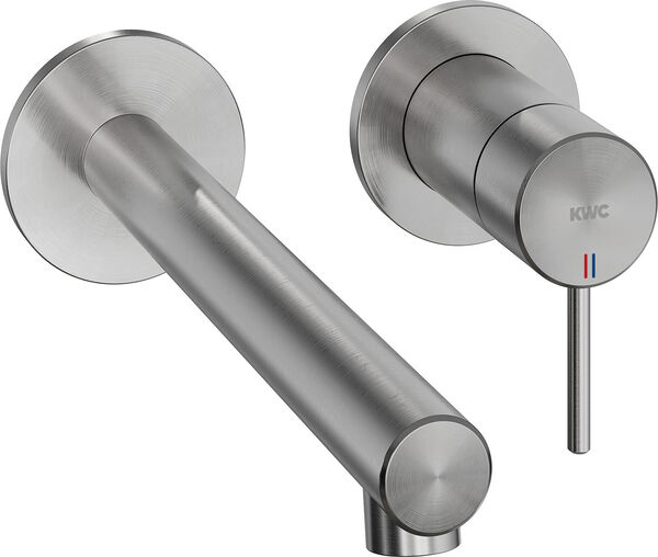Wandmischer-Endmontageset KWC Ono E Edelstahl geb&uuml;rstet image number 0