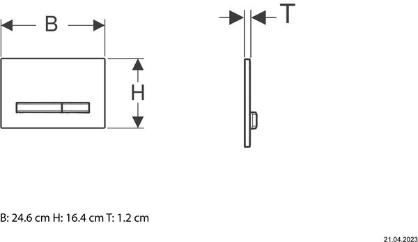 Bet&auml;tigungsplatte Geberit Sigma50 square Rotgold image number 1