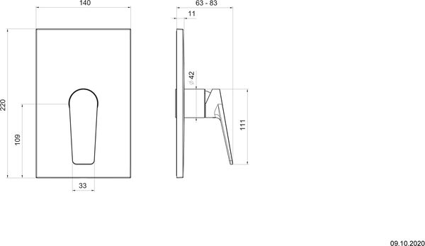 Duschmischer-Endmontageset Alterna ni&ugrave; Finox image number 1