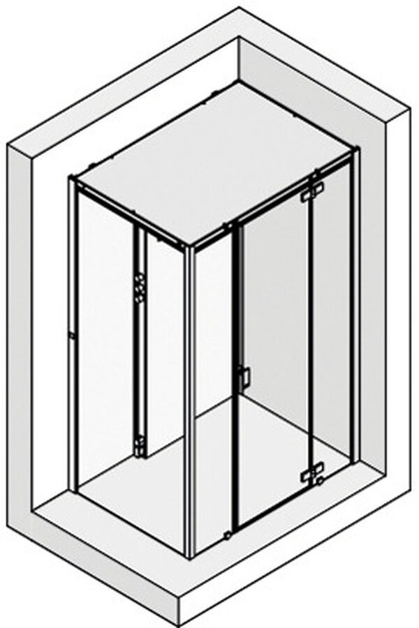 Dampfdusche Hoesch Sense Perience Weiss Echtglas klar EverClean image number 0