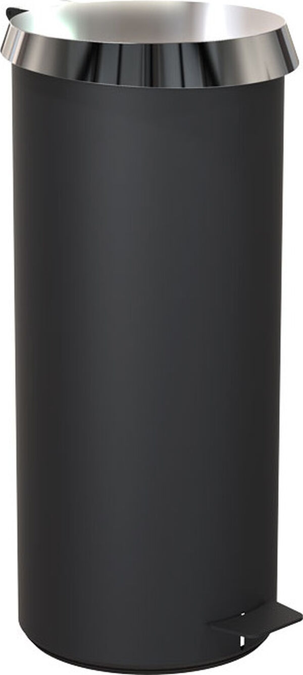 Bo&icirc;tes &agrave; ordures Frost Nova 2 Noir mat Top polished stainless image number 0