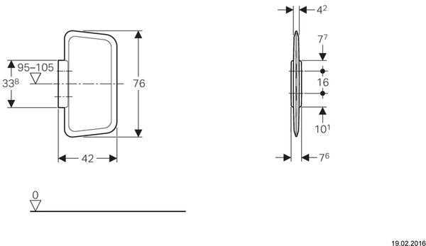 Trennwand Geberit Weiss image number 1