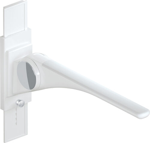 St&uuml;tzklappgriff Hewi LifeSystem Basic Signalweiss gl&auml;nzend Griffpad weiss