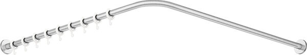 Duschvorhangstange L-Form Hewi 900 Edelstahl matt image number 0