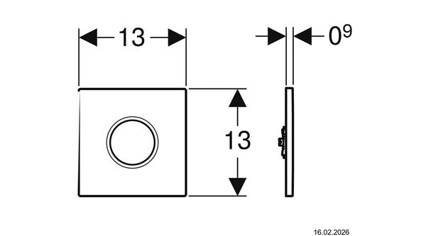 Urinoirsteuerung Geberit HyTronic IR Typ01 round Weiss image number 1