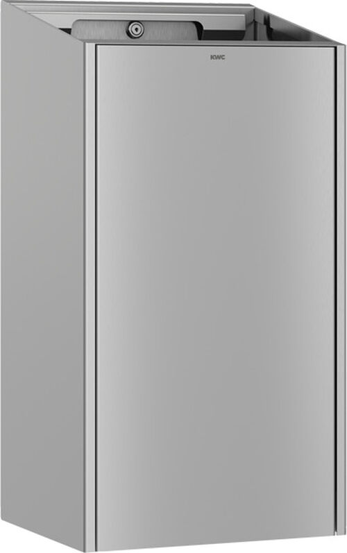 Abfallbeh&auml;lter KWC EXO 605 Edelstahl seidenmatt Front Edelstahl seidenmatt