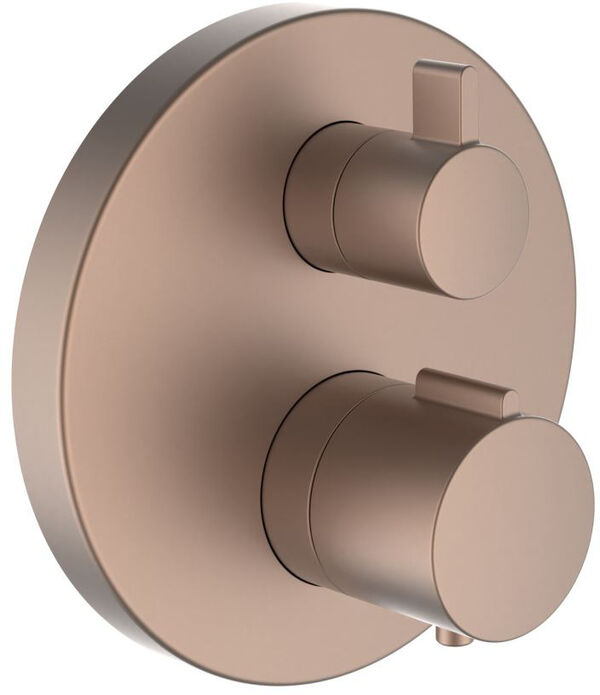 Bademischer-Endmontageset Laufen Twintherm &frac12;" Rosengold geb&uuml;rstet PVD basis chrom image number 0