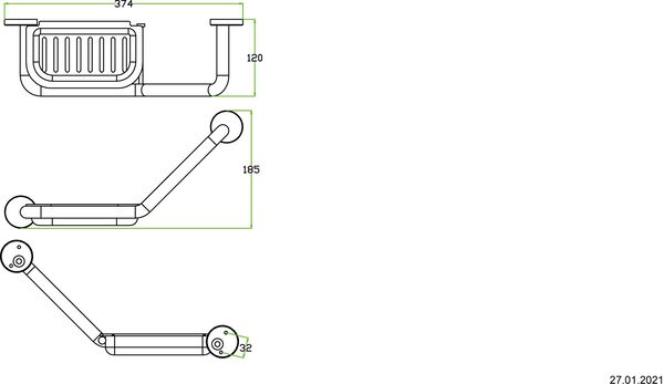 Haltegriff Alterna rondo-gewinkelt Verchromt image number 1