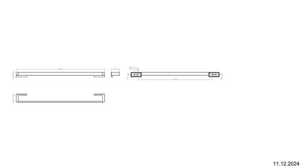 Badetuchstange Alterna direta Schwarz matt image number 3