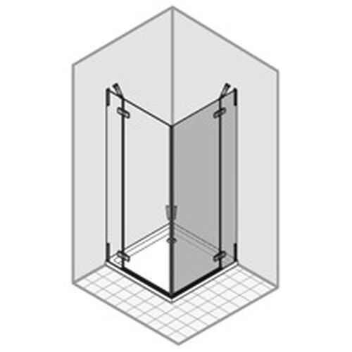 Pendelt&uuml;re Duka Pura 5000 Verchromt/Alu hochglanz Parsol grau protect