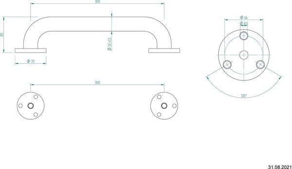 Haltegriff Nosag Ineoline Plus Edelstahl glanz image number 1