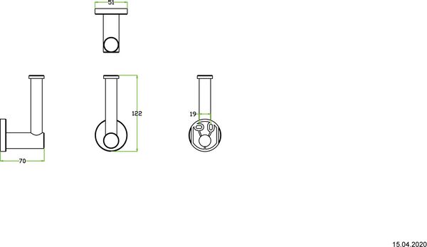 Reserverollenhalter Alterna rondo Verchromt image number 1