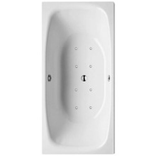 Whirlwanne Alterna steel duo air Weiss D&uuml;sen und Garnituren verchromt