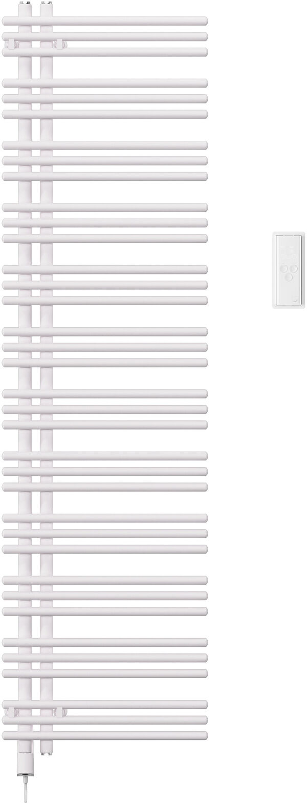 Radiateur de bain Zehnder Yucca Asym Blanc mat R&eacute;sistance &eacute;lectrique &agrave; gauche image number 0