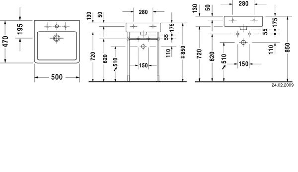 Waschtisch Vero 50 x 47 cm Weiss image number 1