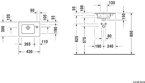 M&ouml;belhandwaschbecken Me by Starck 43 x 30 cm Weiss matt image number 1