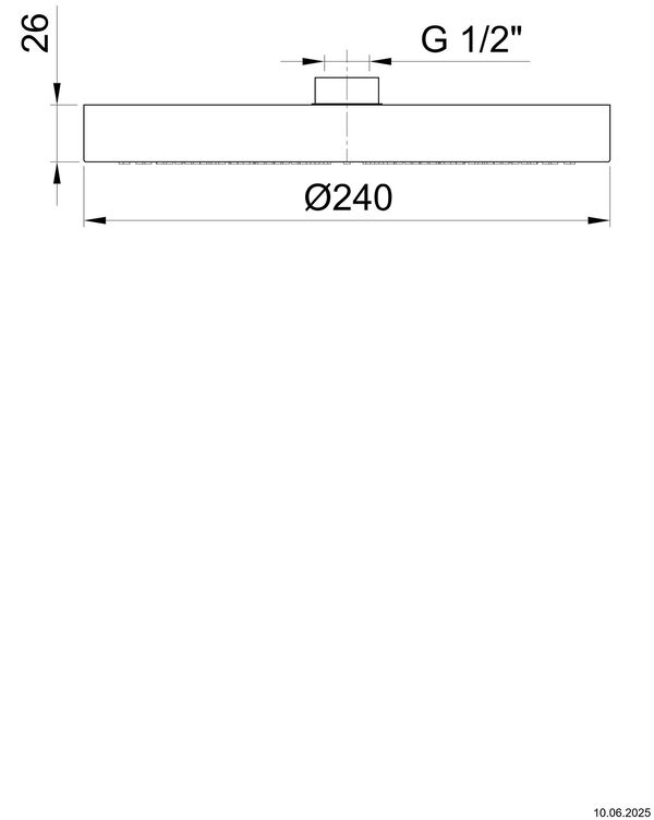 Regenbrause Fantini &frac12;" Matt british gold PVD image number 1