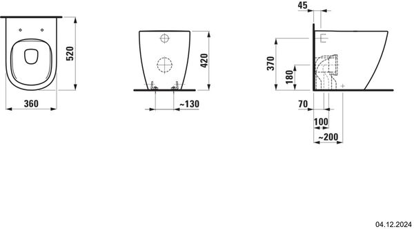 Stand-Klosett Laufen Lua rimless Weiss image number 1