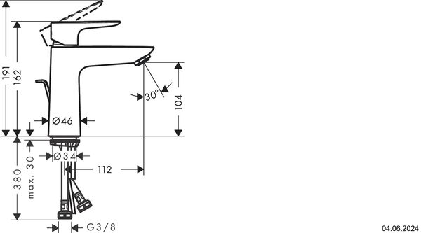 Einlochmischer Hansgrohe Talis E 110 Brushed bronze image number 1