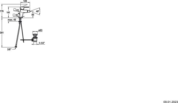 Bidetmischer KWC Monta Chromeline image number 1