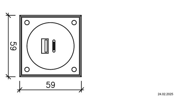 Doppel USB Ladesteckdose Schwarz image number 1