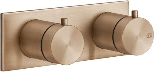 Bade- und Duschmischer Endmontageset Gessi 316, &frac12;" Warm bronze brushed PVD Flessa