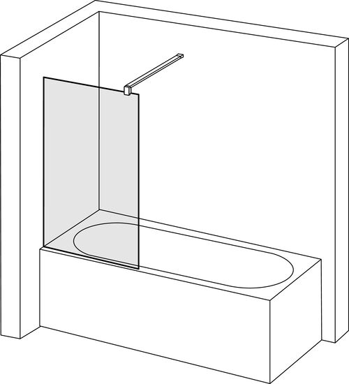 Paroi lat&eacute;rale &agrave; pose libre Alterna lin.3 Finox Verre clair CareTec Pro