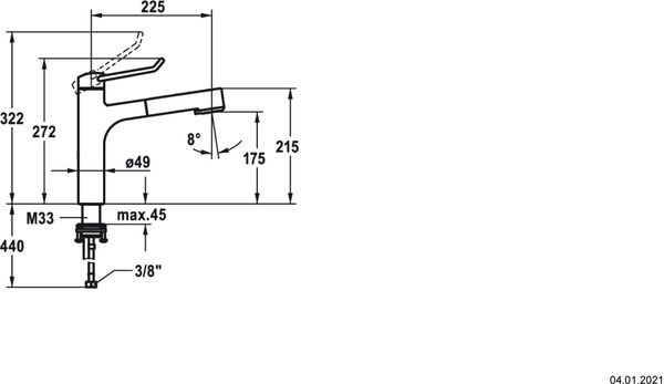 Sp&uuml;ltischmischer KWC Vita Pro 2.0 Verchromt image number 1