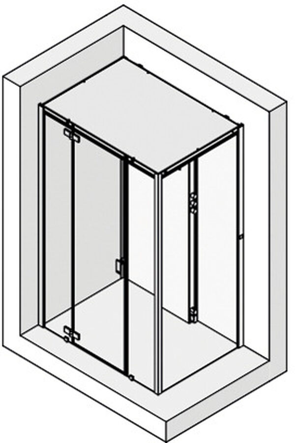 Dampfdusche Hoesch Sense Perience Weiss Echtglas klar EverClean image number 0