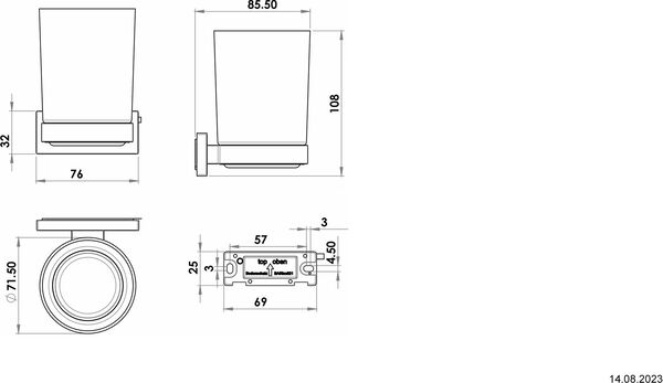 Glashalter Bodenschatz Signa Verchromt image number 1
