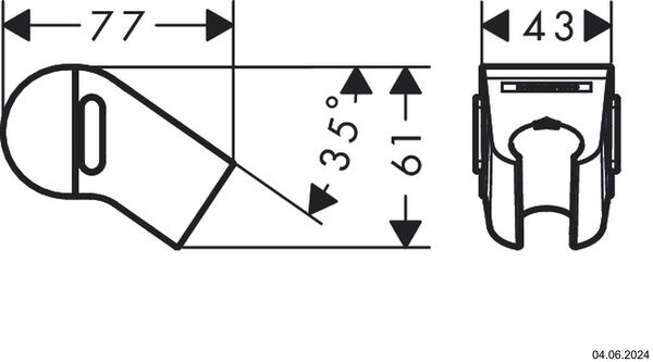 Handbrausehalterung Hansgrohe WallStoris Planet Edition Sand strukturiert image number 1
